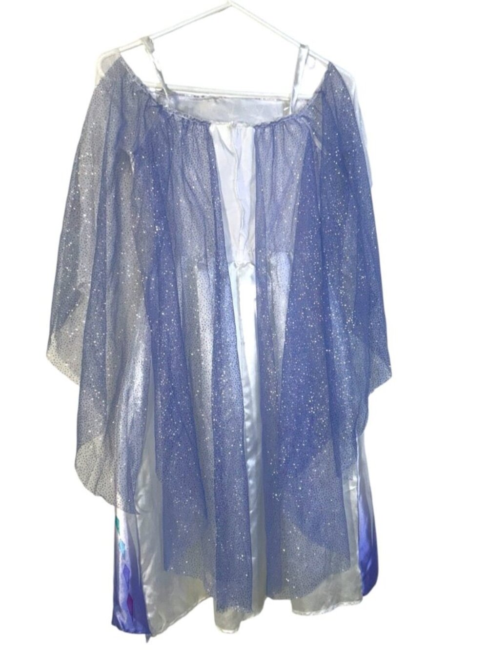 Disney Frozen Princess Elsa Dress Up Glittering White 7-8 YO Girl Med 8-10 - Picture 5 of 15